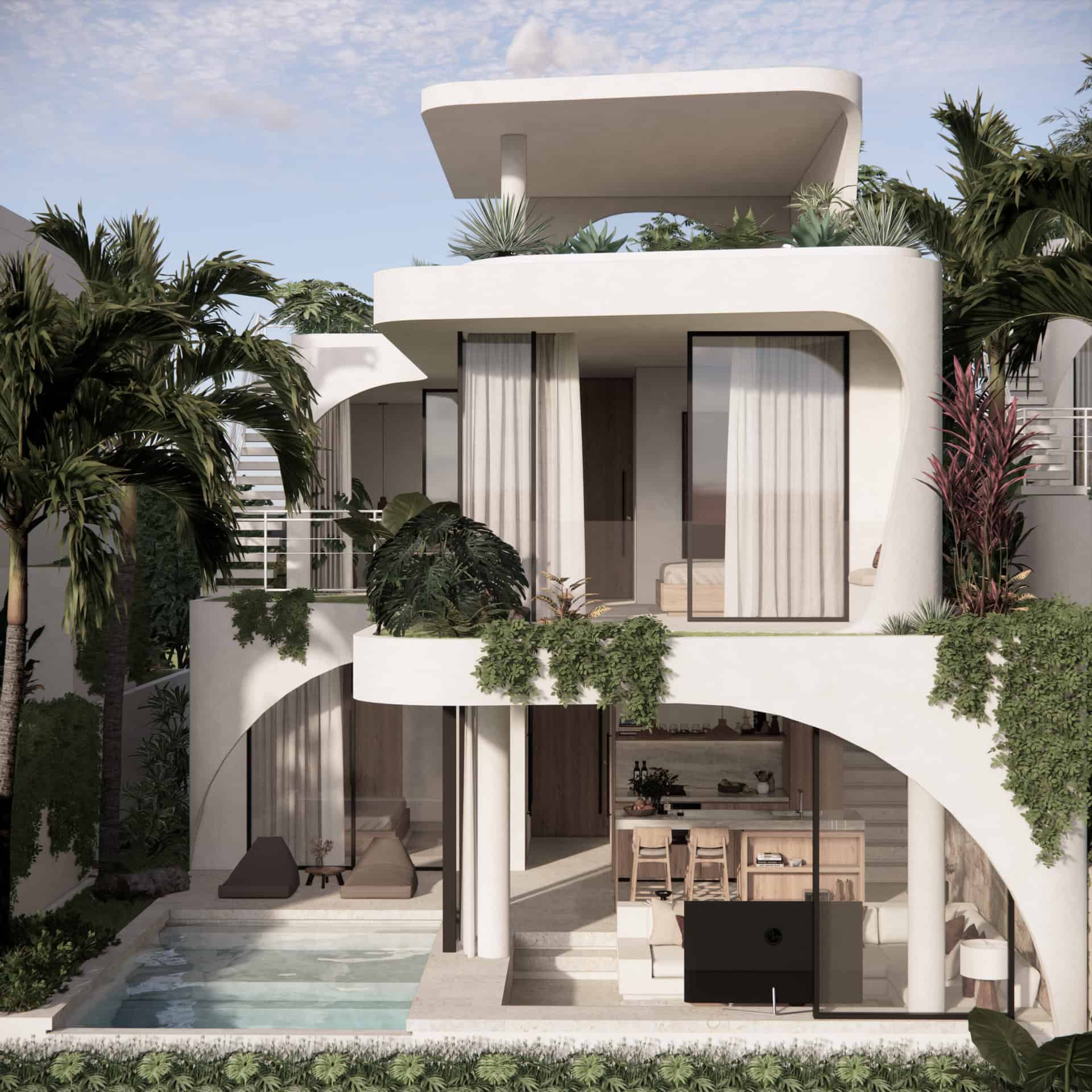 OFFPLAN 3 BEDROOM VILLA FOR SALE LEASEHOLD IN ULUWATU BINGIN BE-686 